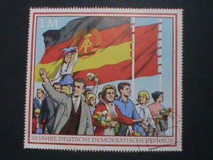 GERMANY DDR STAMP 1969 -20TH ANNIVERSARY- DEMOCRATIC OF GERMANY CTO S/S EST.$4