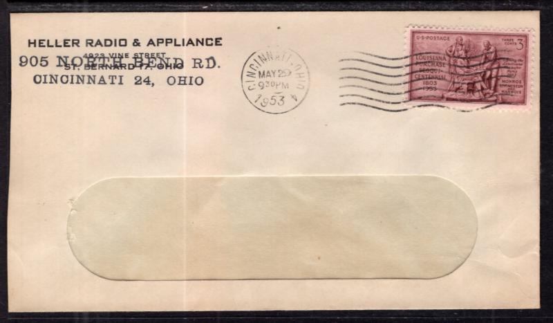 US Heller Radio and Appliance,Cincinnati,OH 1953 Cover