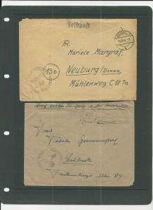 TRADE PRICE STAMPS 2 VINTAGE  GERMAN  FIELDPOST COVERS