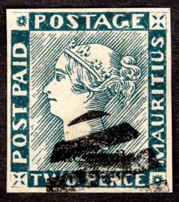 1854, Mauritius 2p, Used, Forgery, Sc 6a