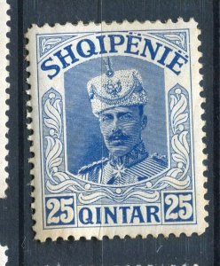 ALBANIA; 1914 early Prince William issue Mint hinged 25q. value