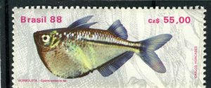 Brazil 1988 FRESH FISH WATER 1 value Perforated Mint (NH)