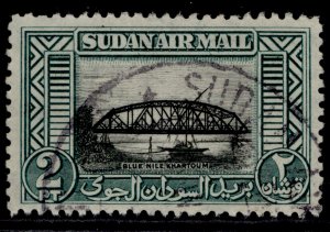 SUDAN GVI SG115, 2p black & blue-green, FINE USED.