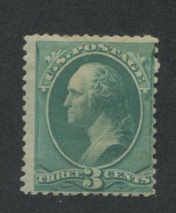 1881 US Stamp #207 3c Mint Hinged Fine Original Gum Catalogue Value $70