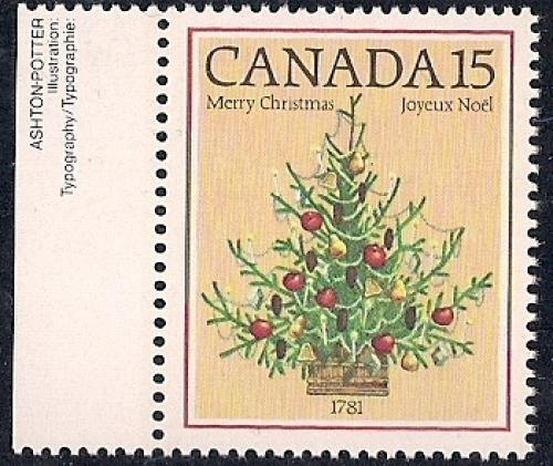 Canada #900 15 cent 1781 Christmas Tree mint OG NH XF