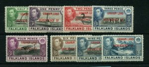 FALKLAND ISLANDS MINT hinged #2L1-2L8 Cat Value $30 Worldwide stamps