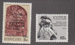 Cyprus # RA1-2, Refugees, Mother & Child, Mint NH, 1/2 Cat