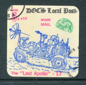 US Local Post DOC'S Moon Rover stamp for Apollo 17 - 1972 