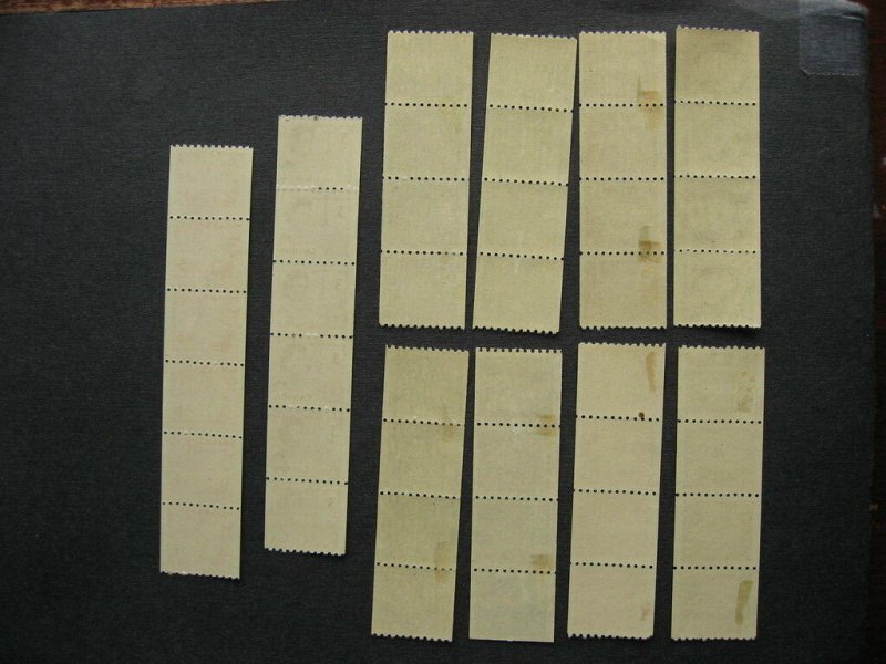CANADA 19 different MH coil strips of 4 or 6. Couple strips have small faults 