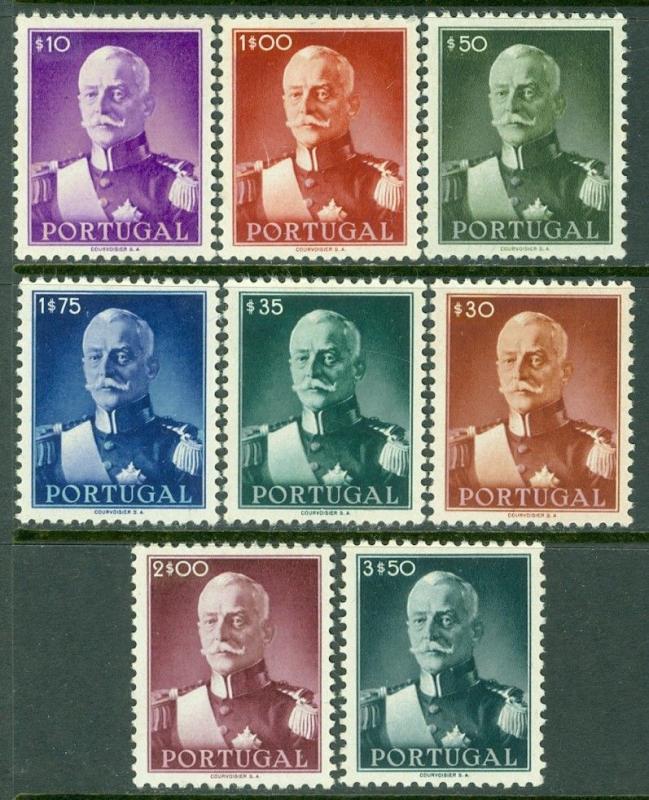 EDW1949SELL : PORTUGAL 1945 Scott #650-57 Very Fine, Mint OG LH. Catalog $97.00.