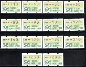 Germany Bund ATM-stamps issued 1981, mint nh, cpl set