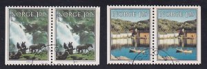 Norway  #746-747  cancelled    1979  views in pairs Briksdal