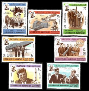 1967 Kathiri States of Seiyun 166-172 J.F.Kennedy/American Space Program 7,50 €