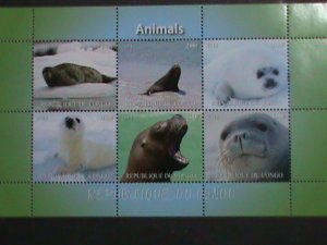 CONGO STAMP- 2011 LOVELY SEA LIONS MNH S/S SHEET VERY FINE