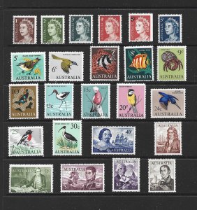 AUSTRALIA - 1966 DECIMAL DEFINITIVES - SCOTT 394 II 417 - MNH - SEE NOTE