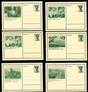AUSTRIA (120) Scenery View Green 1 Shilling Postal Cards c1950s ALL MINT UNUSED