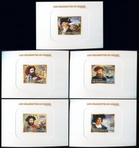 Ly375 2015 Explorers Columbus James Cook Sailing Tall Ships ! Cardboard 5Bl Mnh