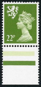 SGS48ea 1984 22p yellow-green Scotland (JW type 2) Scarce U/M