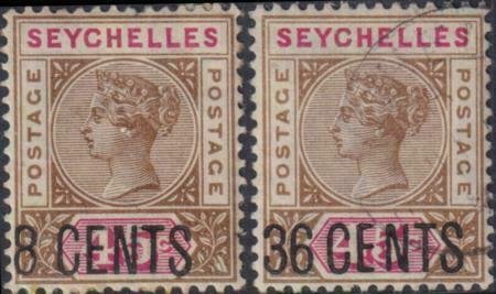 Seychelles 1896 SC 27-28 Used Set