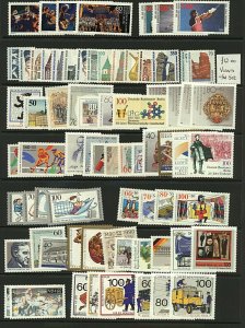Germany Berlin 1989/90 complete collection of commemorative sets with def Stamps