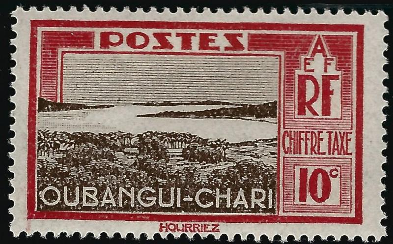 Ubangi-Shari Postage Due (Sc J13) F-VF Mint OG hr..French Colonies are Hot!