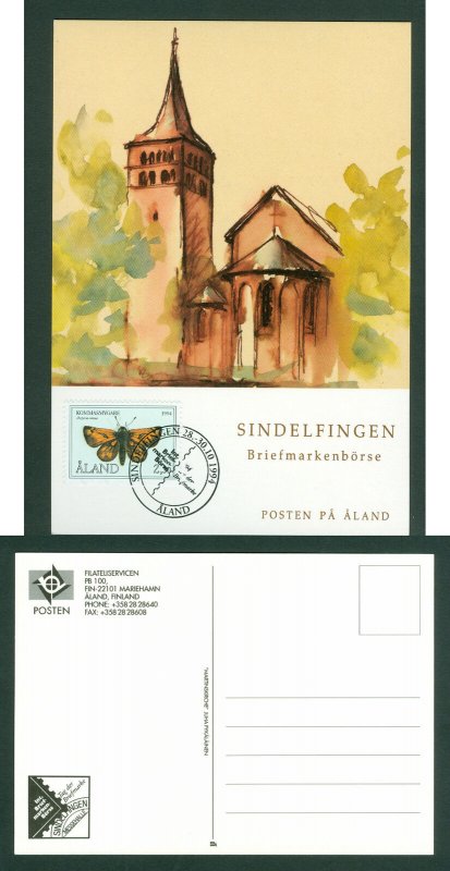 Aland. Card 1994. Int. Briefmarkenborse94 Sindelfingen,Germany. Scott # 81.