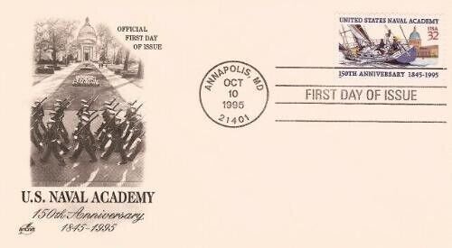 3001 32c US NAVAL ACADEMY - Ceremony Program & FDC 