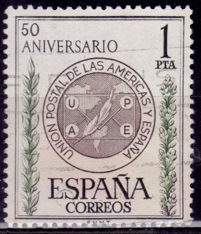 Spain, 1962, Postal Union Anniversary, 1p, sc#1139, used