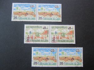 Laos 1967 Sc B6-B8 set FU