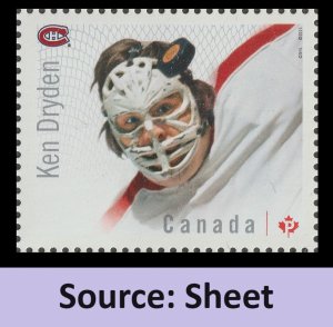 Canada 2866a NHL Great Canadian Goalies Ken Dryden P single MNH 2015