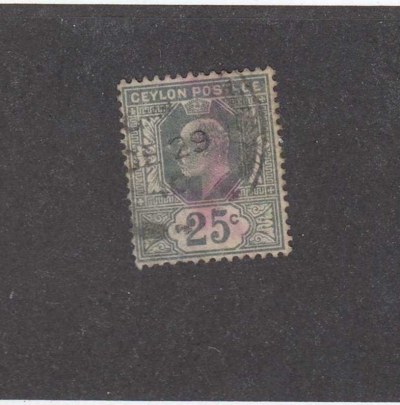 CEYLON (MK4047)  # 189  VF-USED  50c  KING EDWARD VII / BROWN /1910