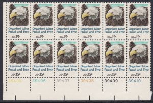 1831 Organized Labor Plate Block MNH