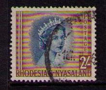 RHODESIA NYASALAND Sc# 151 USED FVF Queen Elizabeth II 