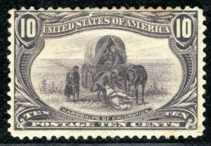 USA Stamp Scott.10c Trans-Mississippi WAGON HORSES (1898) Mint MM c$150 LIME170