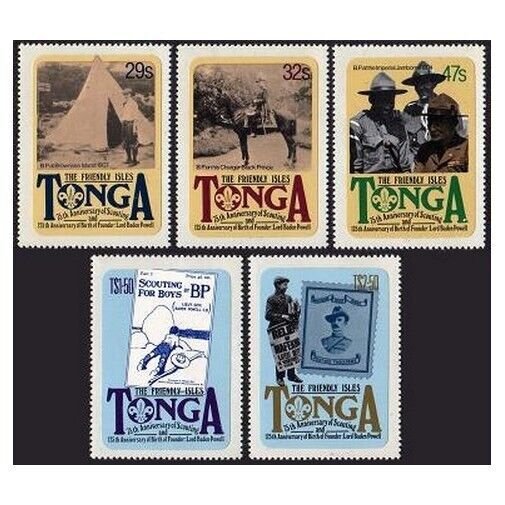 Tonga 504-508, MNH. Michel 806-810. Scouting Year 1982. Baden-Powell.