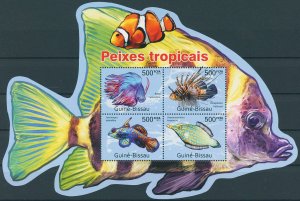 Guinea-Bissau 2011 MNH Fish Stamps Tropical Fishes Siamese Fighting Fish 4v M/S