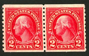 U.S. #599 MINT PAIR OG NH