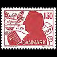 DENMARK 1979 - Scott# 659 Poet Oehlenschlager Set of 1 NH