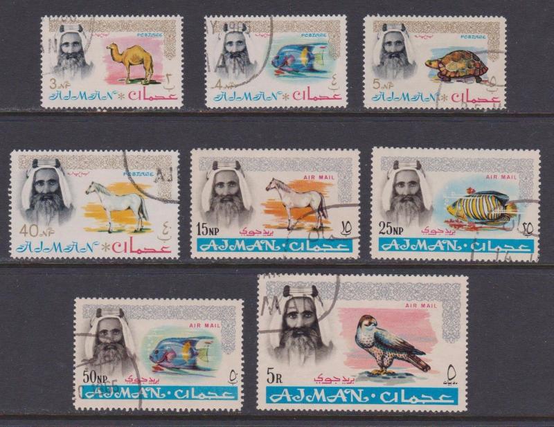 8 Different Ajman Postage & Airmail Wildlife F-VF CTO / Used - I Combine S/H