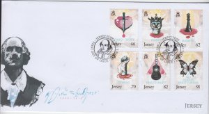 Jersey 2014, 'William Shakespeare,  Set of 6  on FDC