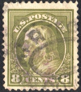 SC#414 1¢ Franklin Single (1912) Used