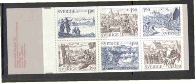 Sweden Sc 1513a 1984 Medievil Towns stamp booklet mint NH