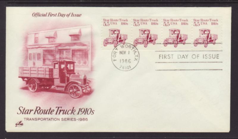 US 2125 Star Route Truck Artcraft U/A FDC