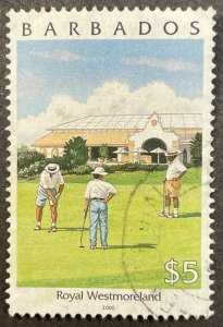 Barbados #994 Used F/VF - $5 Golf / Golfing - Royal Westmoreland 2000 [R1054]