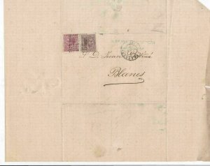 Spain 19th centuary stamps cover Ref 8335