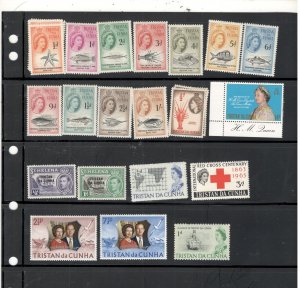 TRISTAN DA CUNHA COLLECTION ON STOCK SHEET MINT/USED