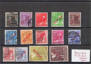 GERMANY BERLIN 9N21-34  USED   27, 29, 33-34 ARE SIGNED