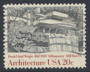 USA  SC# 2019  Used Falling Water Mill Run Architecture Series  1982  see scan