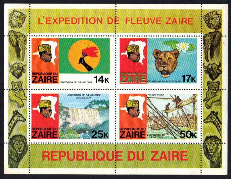 Zaire Souvenir Sheet Pair #905A-909A MNH