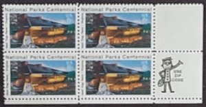 US Scott # 1452; 6c Wolf Trap Farm from 1972; MNH, og; zip block of 4; VF;